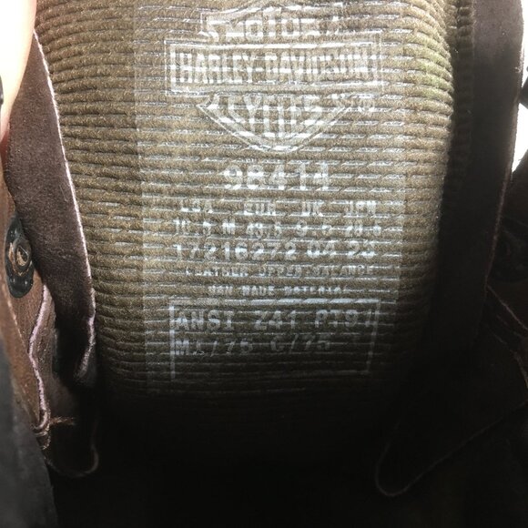 Harley Davidson Motorcycle Boots Mens Size 10.5 M Brown Safety Toe 98414